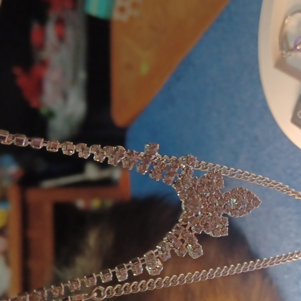 💐Diamond zirconia dangle necklace.💐